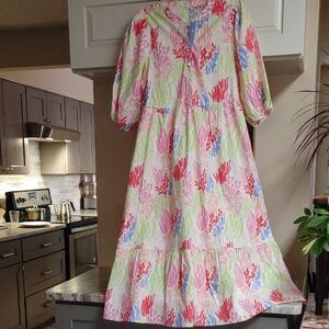 Mary Square Riley Dress Coral Cove White Size XS